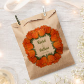 Orange Tulips Brautparty Kraft Geschenktütchen (Ausgeschnitten)
