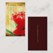 Orange Tulips Business Cards Visitenkarte (Vorne/Hinten)