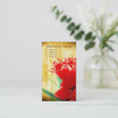 Orange Tulips Business Cards Visitenkarte (Stehend Vorderseite)