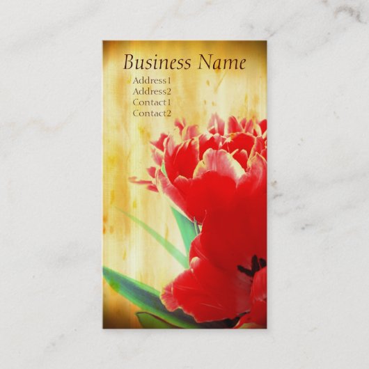 Orange Tulips Business Cards Visitenkarte (Vorderseite)