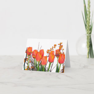Orange Tulips Card Karte