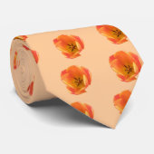 Orange Tulips Floral Krawatte (Gerollt)