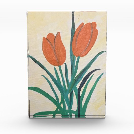 Orange Tulips Fotoblock (Vorderseite)