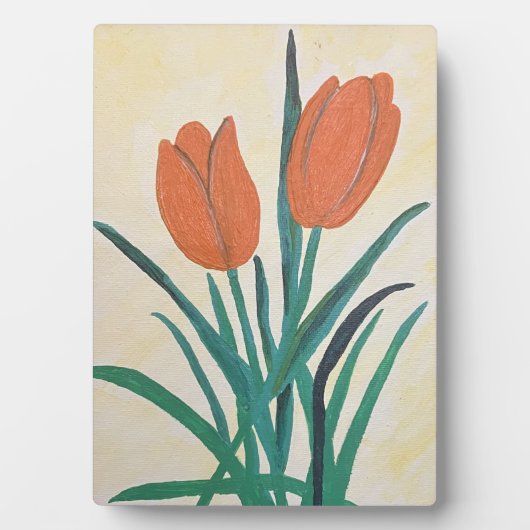 Orange Tulips Fotoplatte (Vorderseite)