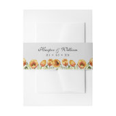 Orange tulips Hochzeitsreise Einladung Bauchband Einladungsbanderole (Vorderseite Beispiel)