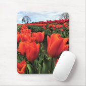 Orange Tulips in a Field, Oregon Mousepad (Mit Mouse)