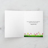 Orange Tulips in Tabelle Karte (Innenseite)