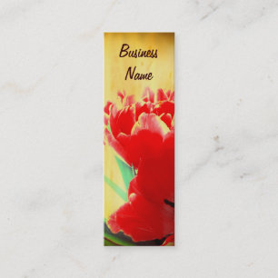 Orange Tulips Lesezeichen Business Cards Mini Visitenkarte
