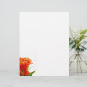 Orange Tulips Letterhead (Stehend Vorderseite)