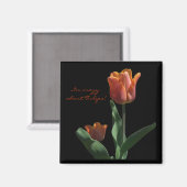 "Orange Tulips" Magnet (Vorderseite/Rückseite)