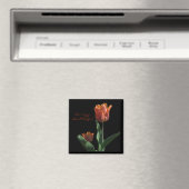 "Orange Tulips" Magnet (In Situ (Geschirrspüler))