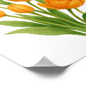 Orange Tulips Malerei Florenz Kunst, Dichtung und  Poster (Ecke)