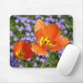 Orange Tulips Mousepad (Mit Mouse)