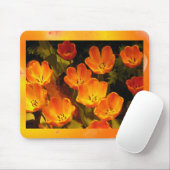 Orange Tulips Mousepad (Mit Mouse)