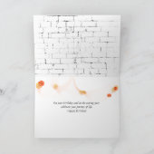 Orange Tulips on Brick Birthday Karte (Innenseite)