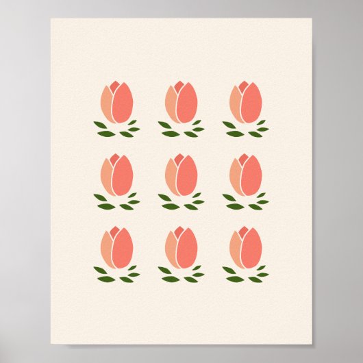 Orange Tulips Poster (Vorne)
