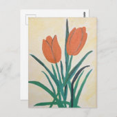 Orange Tulips Postkarte (Vorne/Hinten)