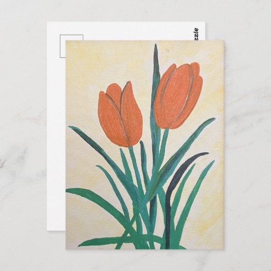 Orange Tulips Postkarte (Vorne/Hinten)