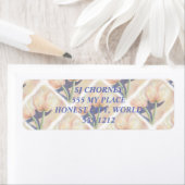 ORANGE TULIPS RÜCKSENDEADRESSEN-AUFKLEBER (Insitu)