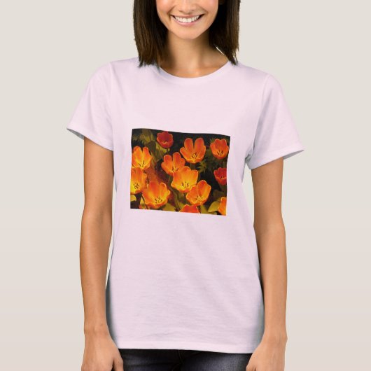 Orange Tulips T-Shirt (Vorderseite)