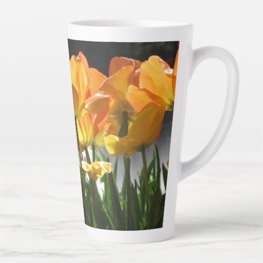 Orange Tulips Tall Tasse (Rechts)