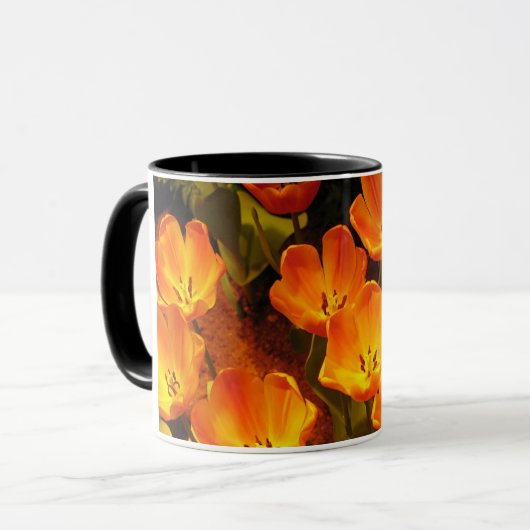 Orange Tulips Tasse (Vorderseite Links)