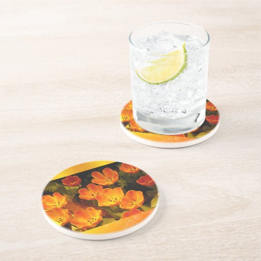 Orange Tulips Untersetzer (Seite)