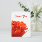 Orange Tulips Vielen Dank Postkarten (Stehend Vorderseite)