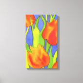Orange Tulips Wrapped Canvas Leinwanddruck (Vorderseite)