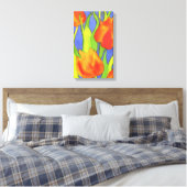 Orange Tulips Wrapped Canvas Leinwanddruck (Insitu (Schlafzimmer))