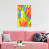 Orange Tulips Wrapped Canvas Leinwanddruck (Insitu (Wohnzimmer))