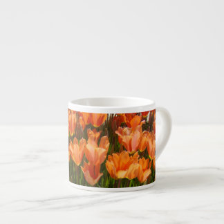 Orange Tulpe-Blumenespresso-Tassen-Kaffee Espressotasse