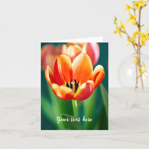 Orange Tulpe Karte