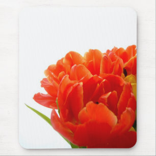 Orange Tulpe-Mausunterlage Mousepad