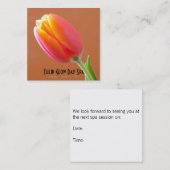 Orange Tulpe-Nahaufnahme-Foto-Termin Terminkarte (Vorne/Hinten)