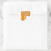 Orange tun nicht Abwasser Runder Aufkleber (Tasche)