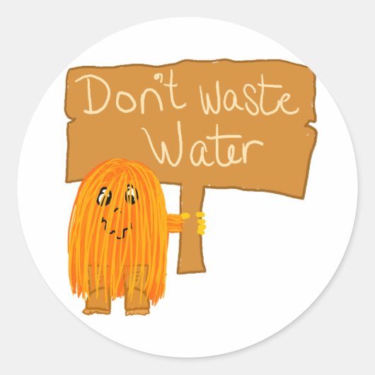 Orange tun nicht Abwasser Runder Aufkleber (Vorderseite)