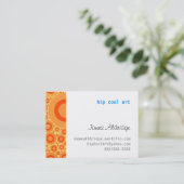 ORANGE TUPFEN - MOLLIGE VISITENKARTE (Stehend Vorderseite)