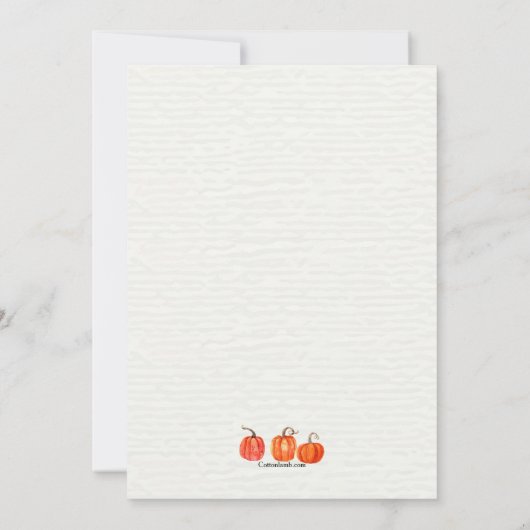 Orange Tür-Fall-bewegliche Mitteilung Einladung (Rückseite)