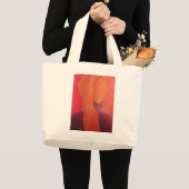 Orange Turban auf Rot Jumbo Stoffbeutel (Vorderseite (Produkt))