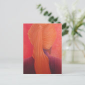 Orange Turban on Red Postkarte (Stehend Vorderseite)