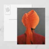 Orange Turban Postkarte (Vorne/Hinten)
