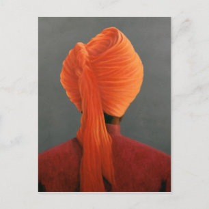 Orange Turban Postkarte