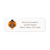 Orange Turkey Fall Erntedank Custom Label (Vorne)