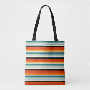Orange Türkis Gestreift Tasche