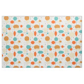 Orange Turquoise Circles Lines Mid Century Moderne Stoff (Fat Quarter (45,7 x 55,9 cm))