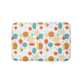 Orange Turquoise Circles Retro Mitte Jahrhundert M Badematte (Vorderseite)