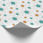 Orange Turquoise Franciscan Sternexplosion Mitte J Geschenkpapier (Ecke)