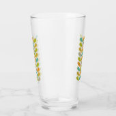 Orange Turquoise Grüne Blume Petals Mitte Jahrhund Glas (Rechts)