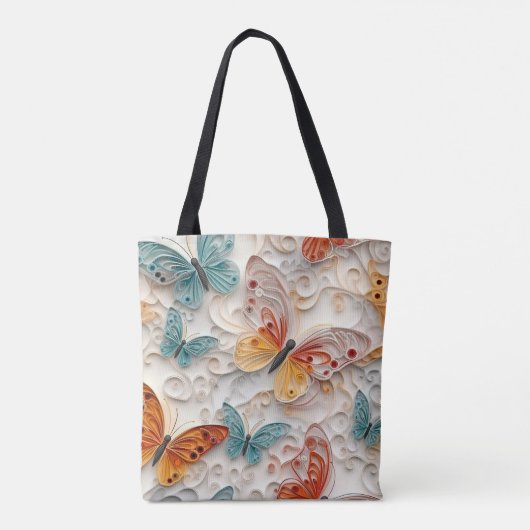 ORANGE & TURQUOISE HÜBSCHE KUNSTWERKE TASCHE (Rückseite)